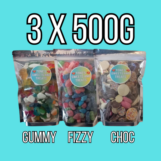 3 X 500G BAGS (MADE LIVE)